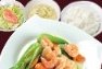 エビと青菜炒め定食