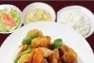 醤油味酢豚定食