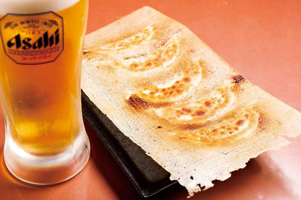 羽根つき餃子と生ビール